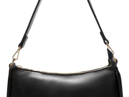 Shoulder Bag for Women Retro Vegan Leather Classic Clutch Tote HandBags Purses with Zipper Closure