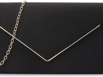 Clutch Purse for Women Evening Bags Handbags for Wedding Party Cocktail Prom Faux Suede Crossbody Shoulder Bag