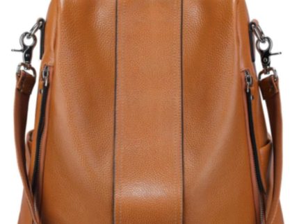 Leather Backpack Purses for Women Antitheft Soft Rucksack Ladies Shoulder Bag Medium