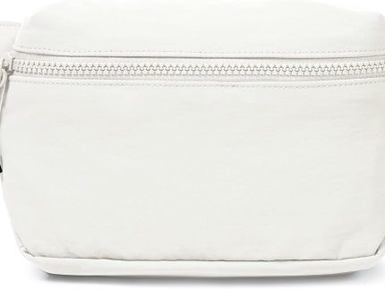 2L Belt Bag for Women Men, Crossbody Fanny Packs with Adjustable Strap Waist Pouch for Workout Hiking Running Travel, White