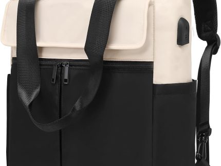 Women Convertible Daypack Laptop Backpack, Computer Backpack Work Backpack with USB Charging Port