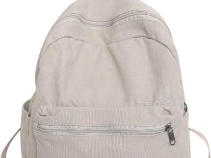 Mini Backpack Purse for Women Canvas Cute Small Backpack Purse for Girls Aesthetic Vintage Travel Backpack Grey
