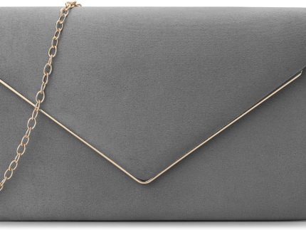 Clutch Purse for Women Evening Bags Handbags for Wedding Party Cocktail Prom Faux Suede Crossbody Shoulder Bag