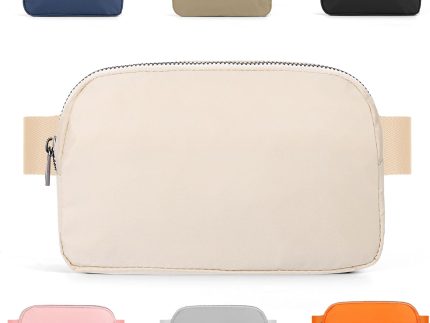 Mini Fanny Pack Creamy Belt Bag for Women and Men, Fashionable Waterproof Waist Pack with Adjustable Strap for Traveling, Hiking, Jogging, Cycling