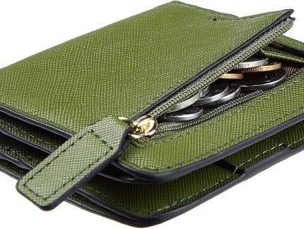 Wallet Women  Blocking Small Compact Bifold Luxury Leather Pocket Wallet Ladies Mini Purse with ID Window