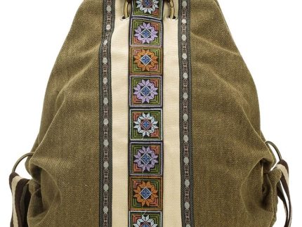 Women Canvas Backpack Daypack Casual Shoulder Bag, Vintage Heavy-duty Anti-theft Travel Backpack